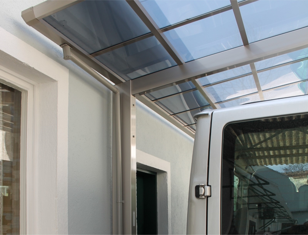 Ximax Design-Carport Linea Typ 110 Standard Edelstahl-Look Aluminium L 4,95  m x B 2,73 m