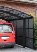 Ximax Design-Carport Seitenwand für Portoforte und Linea Bronze L 4,91 m H 2,0 m